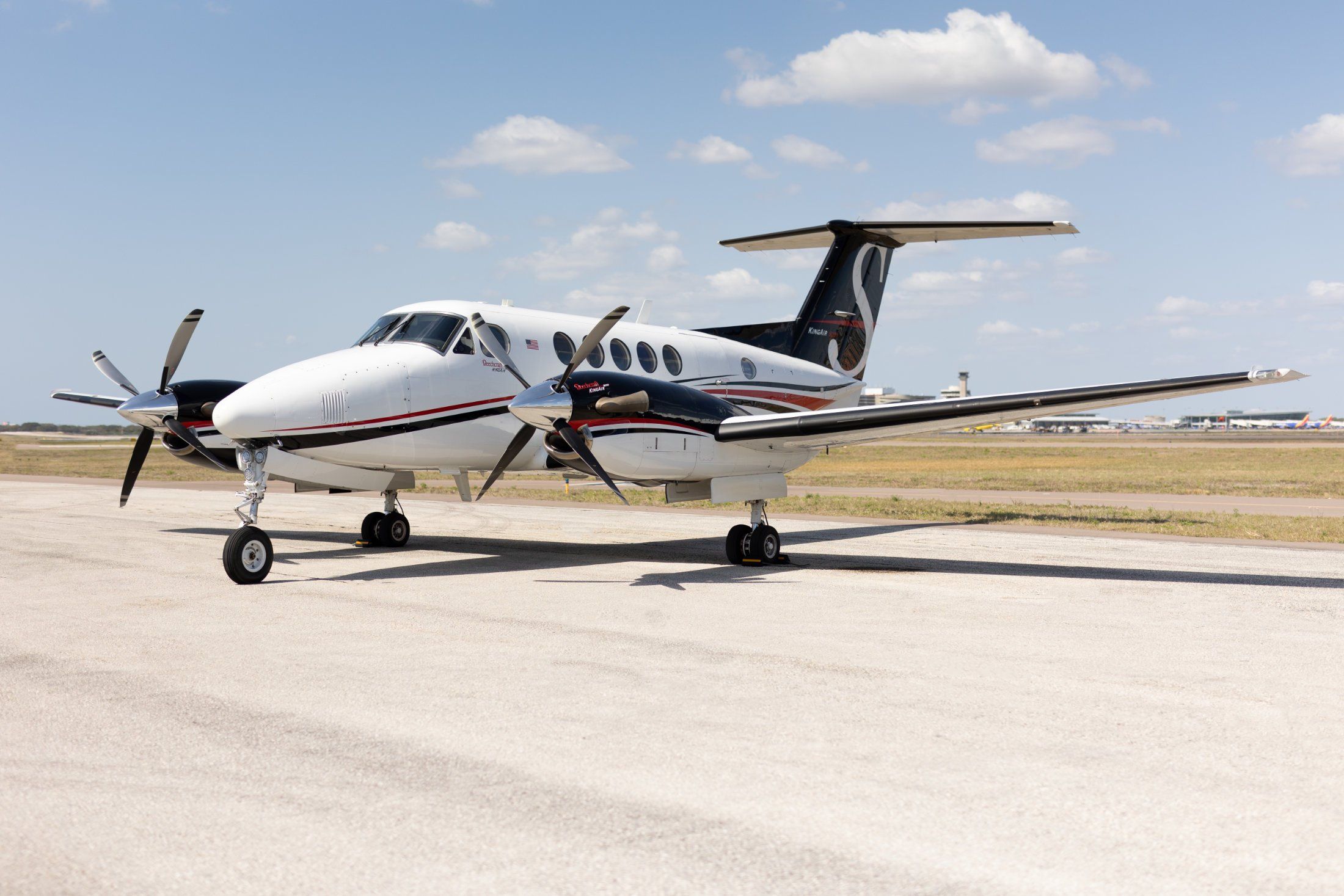 A Beechcraft King Air B200 turboprop